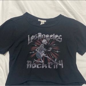 Grunge cropped t shirt!!